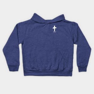 Matthew 16:24 Tak Up Your Cross and Follow Me Kids Hoodie